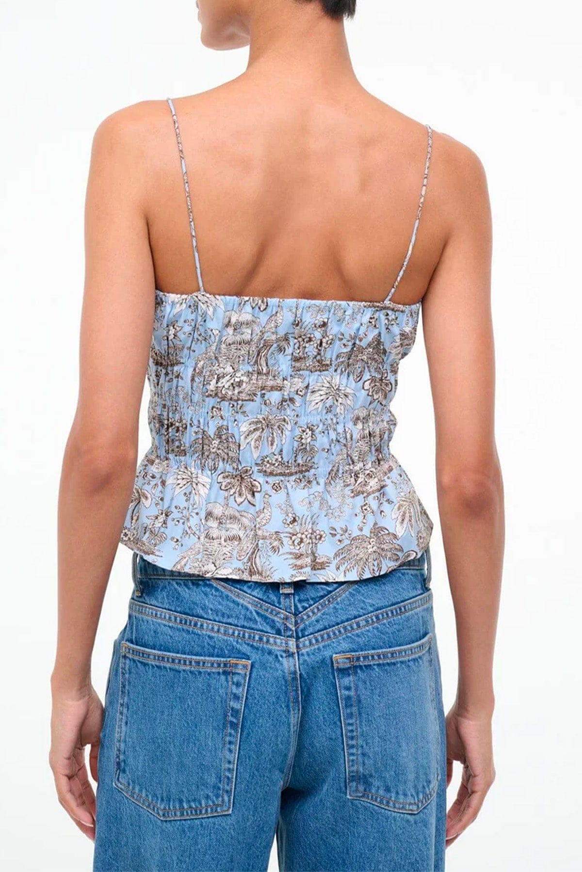 STAUD TOP-CANOTTIERA IN TES.  Top donna fantasia Staud Ayla