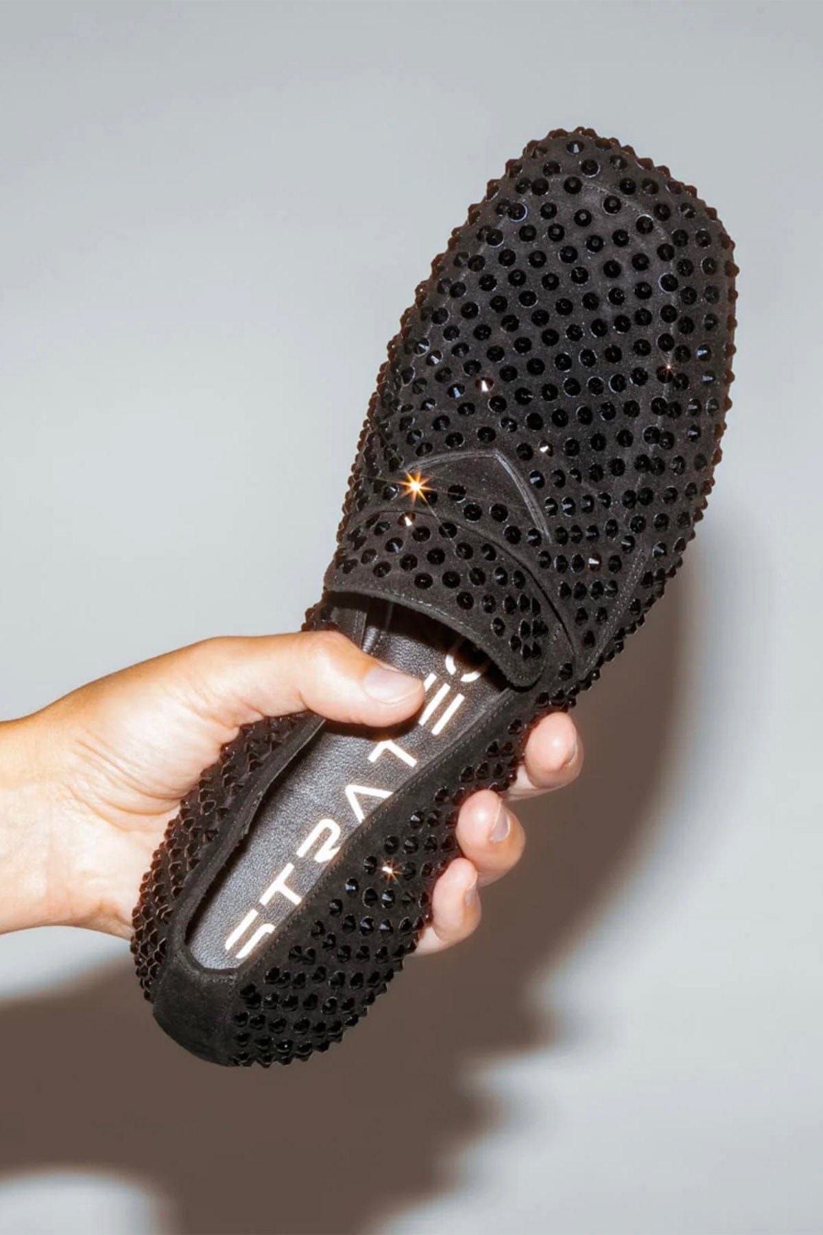 STRATEGIA CALZATURE  Mocassini neri donna con cristalli Strategia