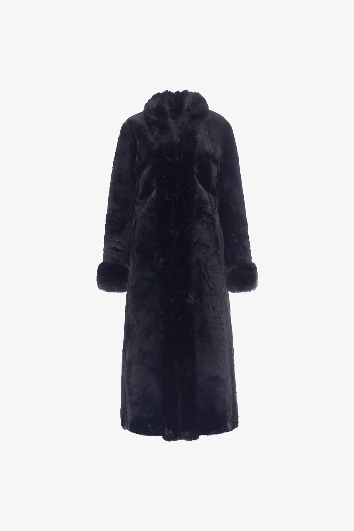 URBANCODE GIACCONE  NERO / XXS Cappotto lungo in ecopelliccia Urbancode BJ20432