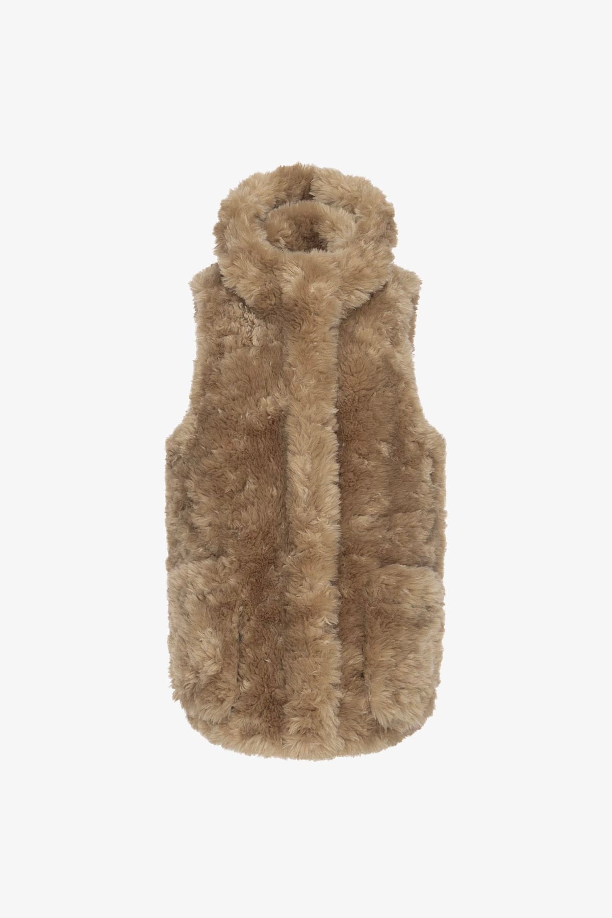URBANCODE GILET  CARAMEL / XXS Gilet in pelliccia Vegana donna Vegancode BJ20388
