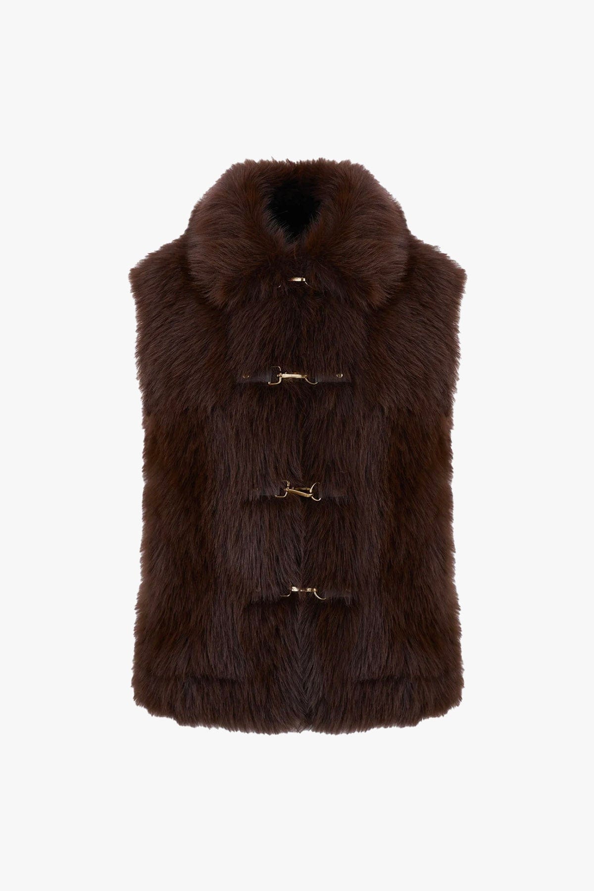 URBANCODE GILET  CIOCCOLATO / XXS Gilet pelliccia vegana cioccolato Urbancode BJ 20073