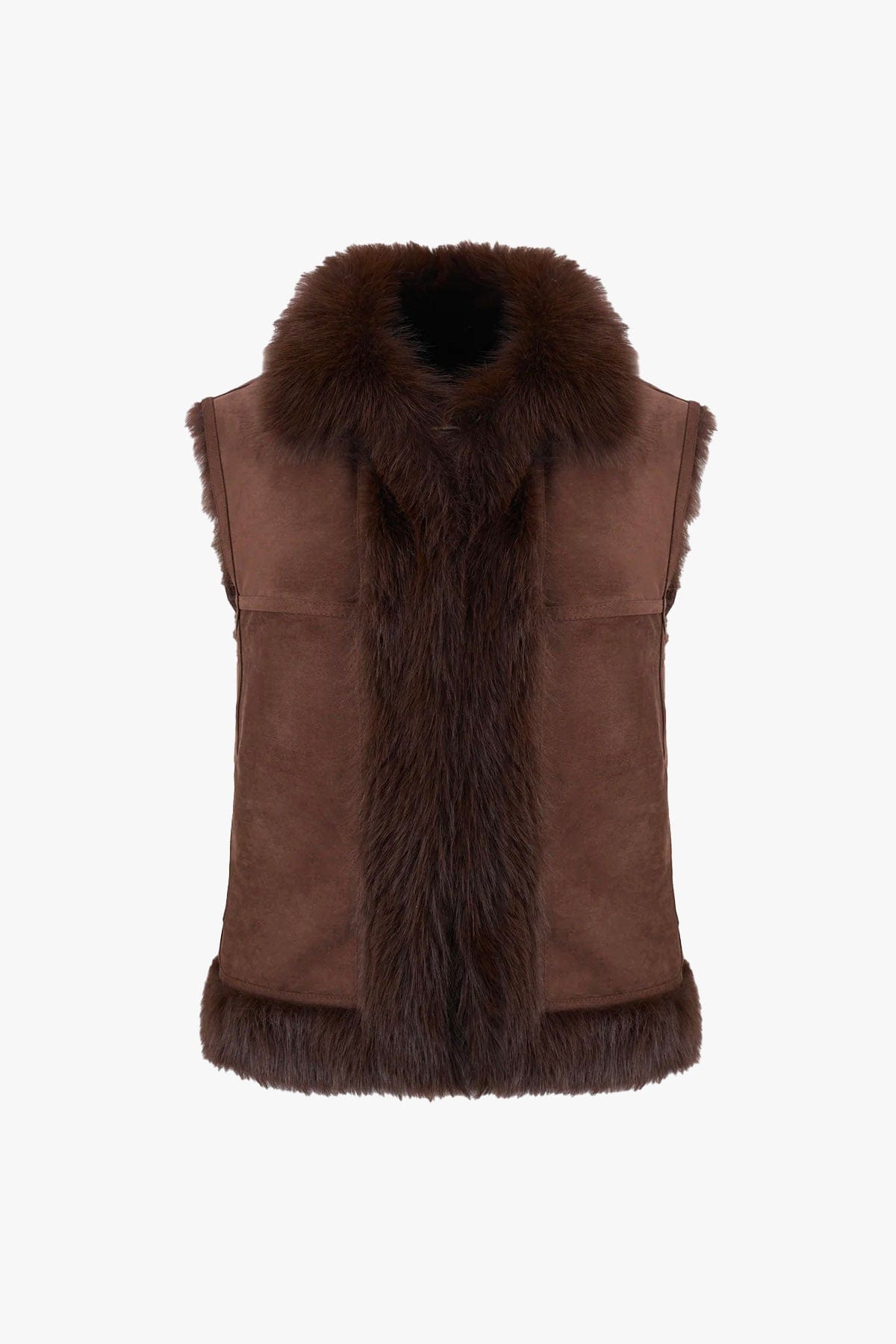 URBANCODE GILET  Gilet pelliccia vegana cioccolato Urbancode BJ 20073