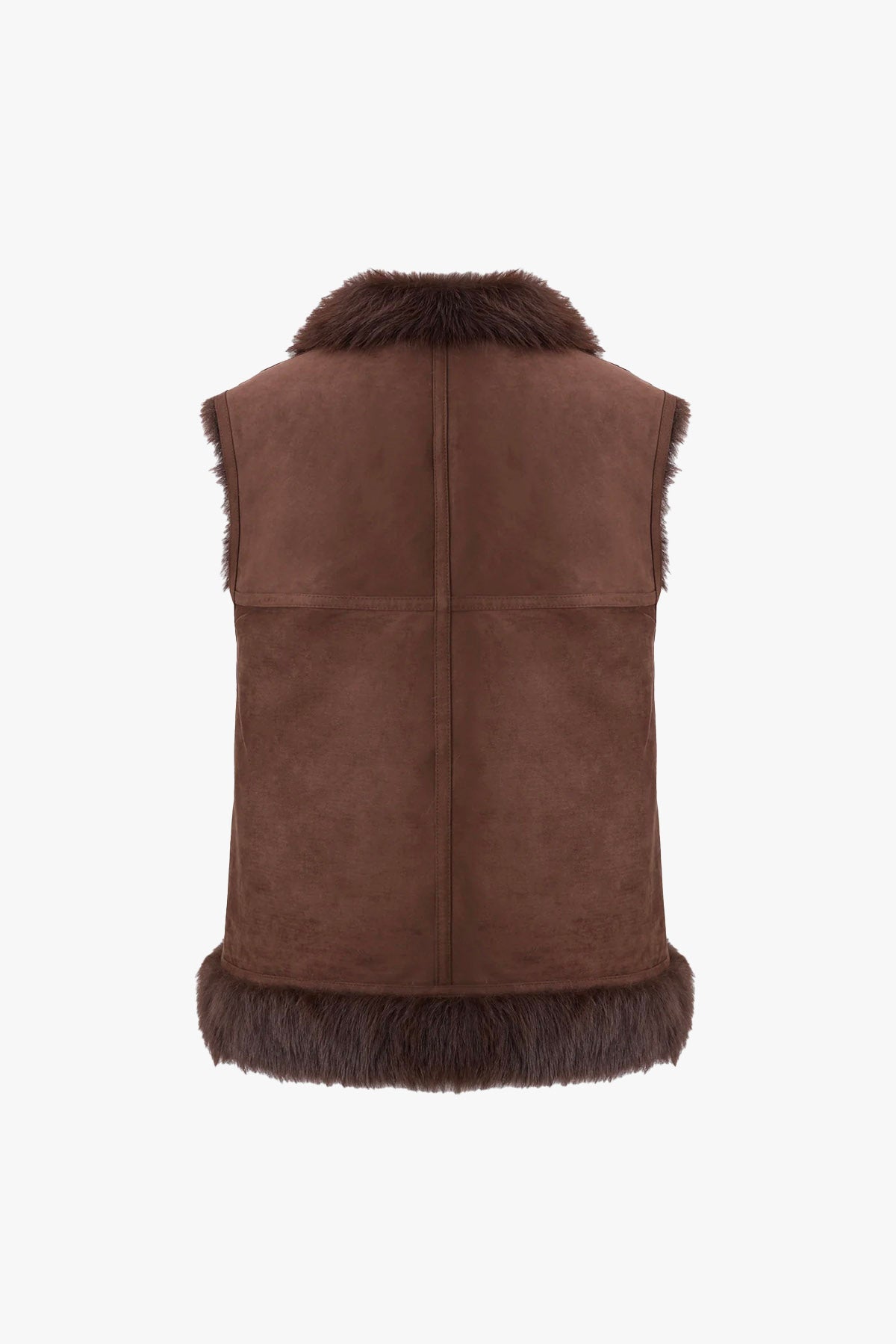 URBANCODE GILET  Gilet pelliccia vegana cioccolato Urbancode BJ 20073