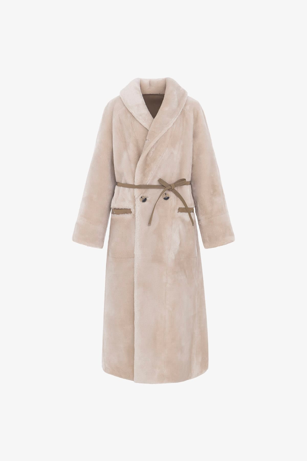 URBANCODE MANTELLO-MANTELLA  GESSO-SABBIA / XXS Cappotto in eco pelliccia donna Urbancode BJ20391